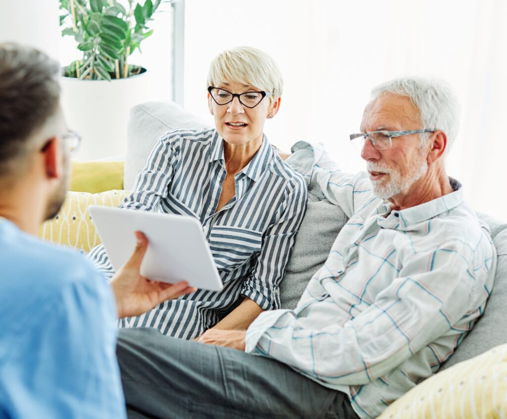 nurse doctor senior couple care caregiver help assistence retirement home nursing elderly man woman