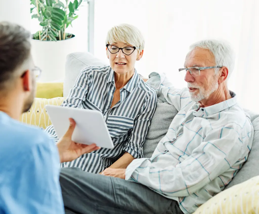 nurse doctor senior couple care caregiver help assistence retirement home nursing elderly man woman